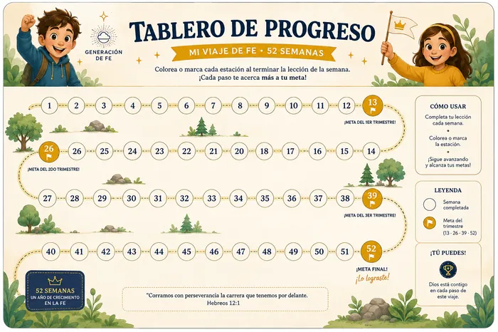 Tablero de Progreso de 52 Semanas