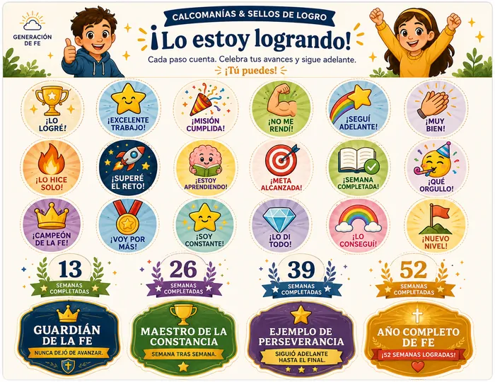 Calcomanías y Sellos de Logro